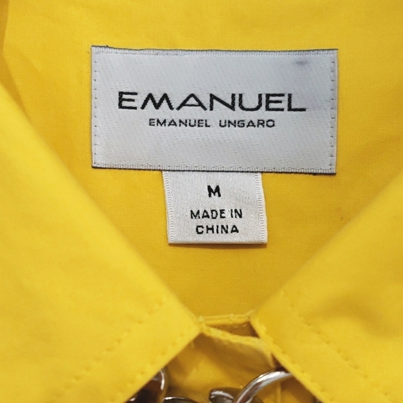 Vintage EMANUEL UNGARO Yellow Raincoat, Women's: Oversized Medium, $200 - Picture 8 of 10